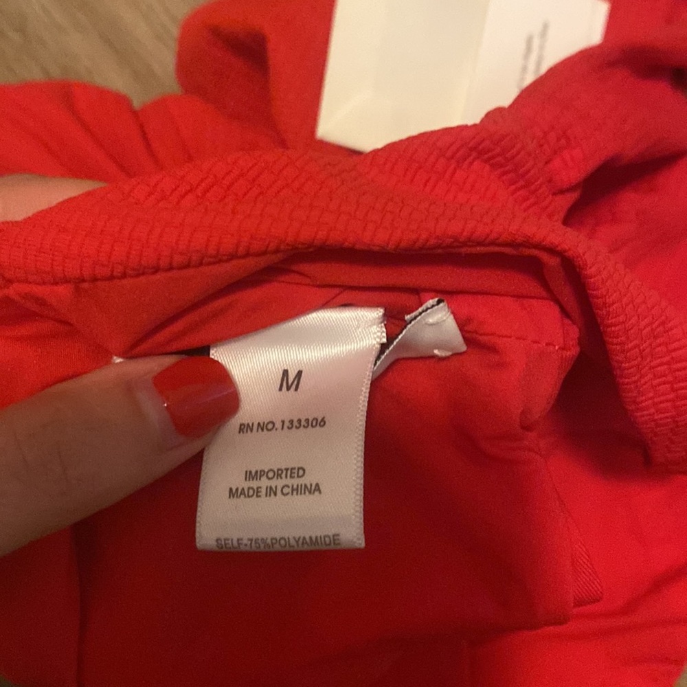 Marysia Venice Bow Bikini Set Poppy Red Top and Bottom - Picture 4 of 5